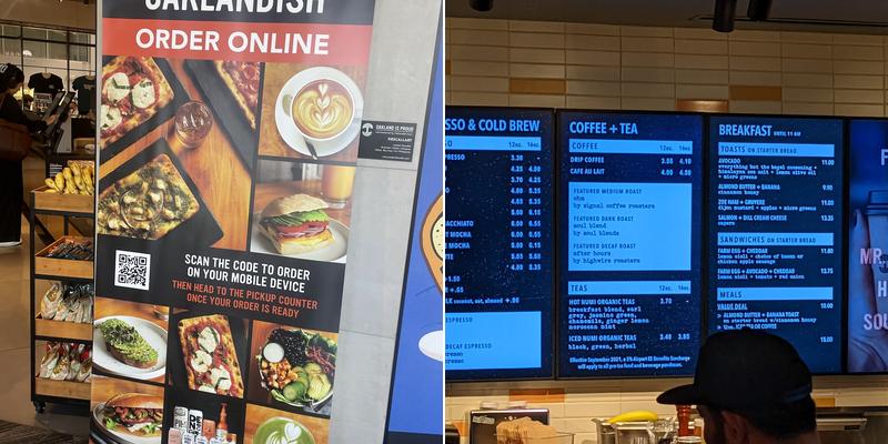 Oaklandish Coffee Collective Menu