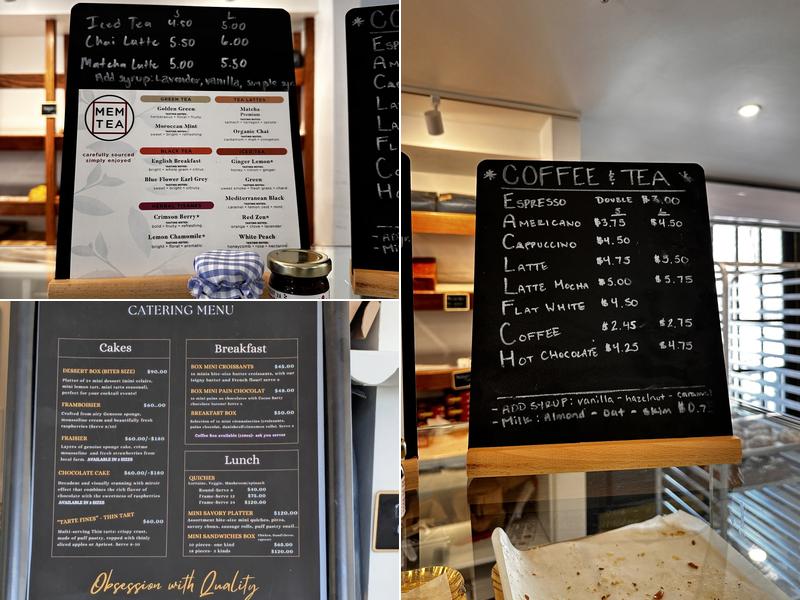 Le Petit Four Bakery Menu