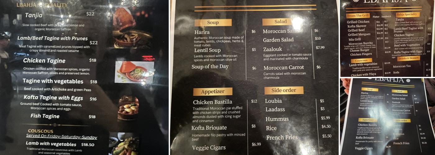 Dar Lbahja Menu