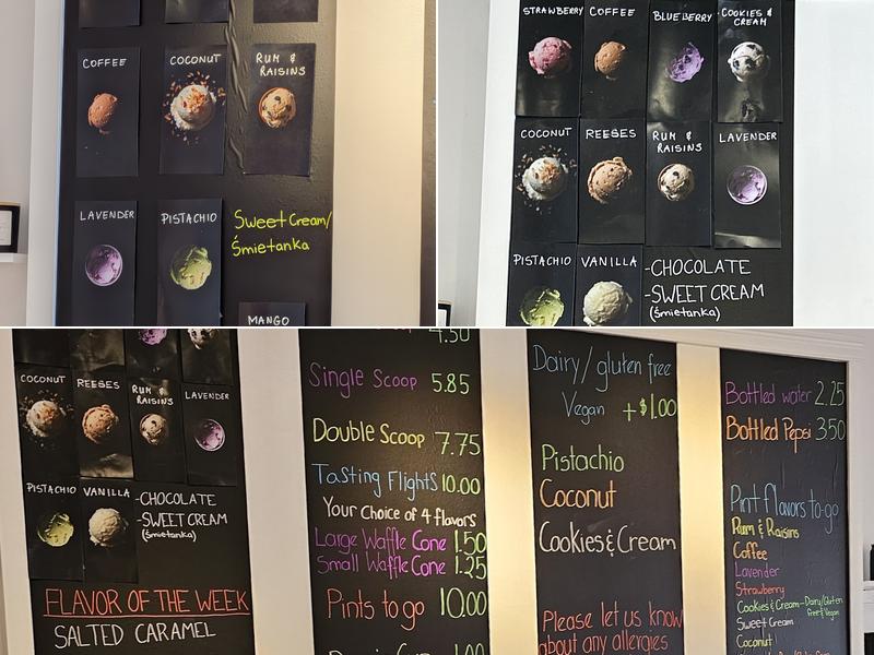 Marciano Ice Cream Menu