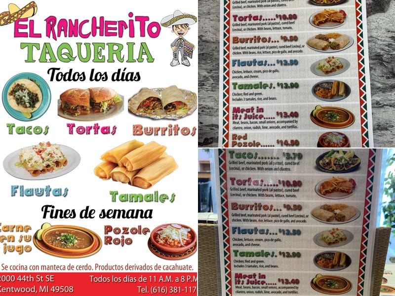 El Rancherito Menu