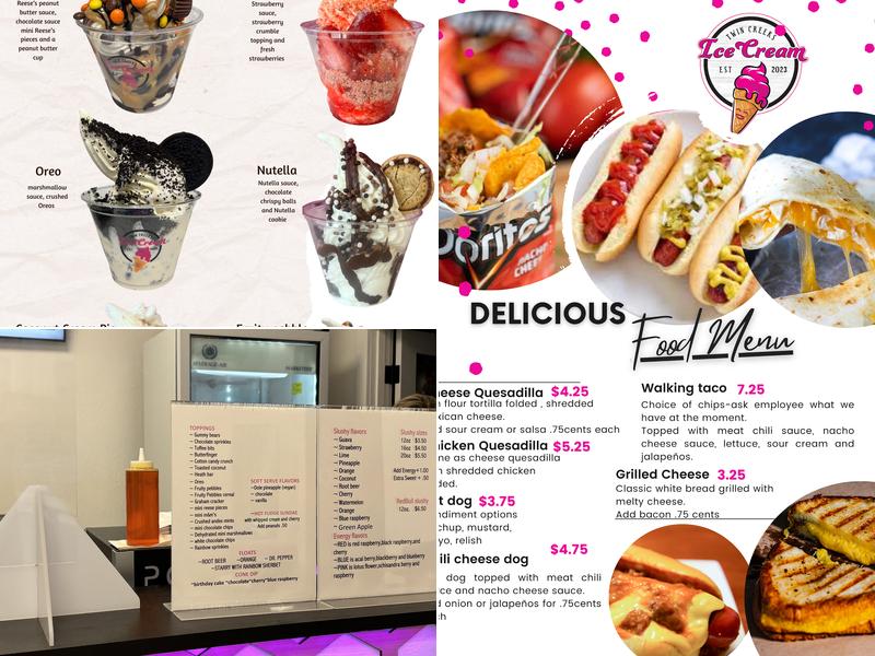 Twin Creeks Ice Cream Menu