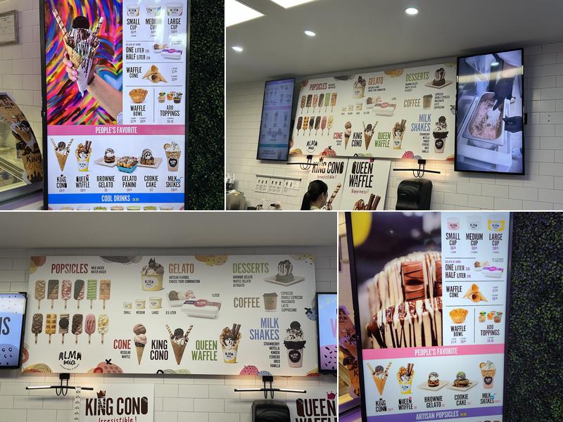 Alma Mia Pops and Gelato Menu