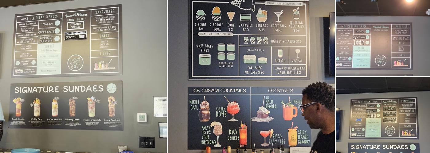 Tipsy Scoop Menu