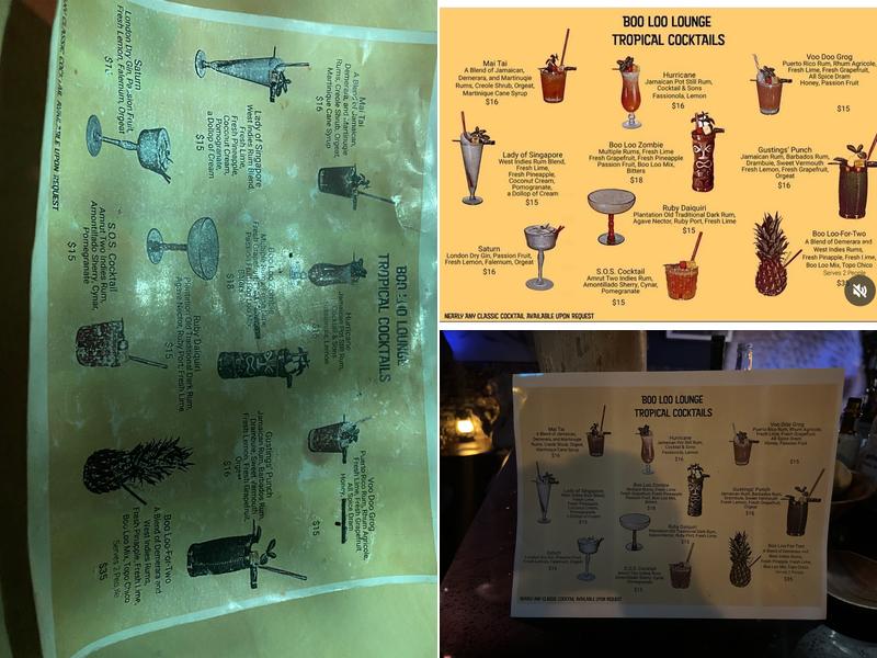 Boo Loo Lounge Menu