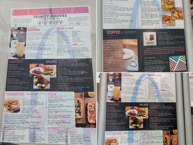 Trinity Groves Kitchen & Bar Menu