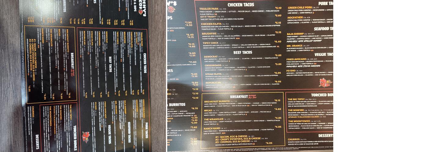 Torchy's Tacos Menu