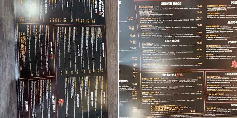 Torchy's Tacos Menu