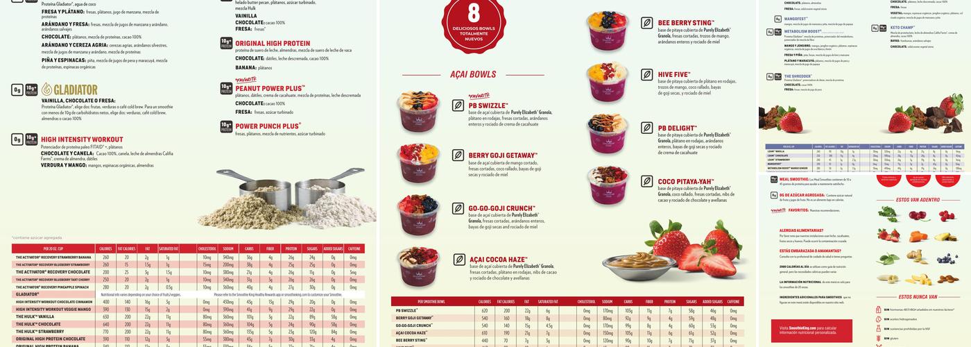 Smoothie King Menu