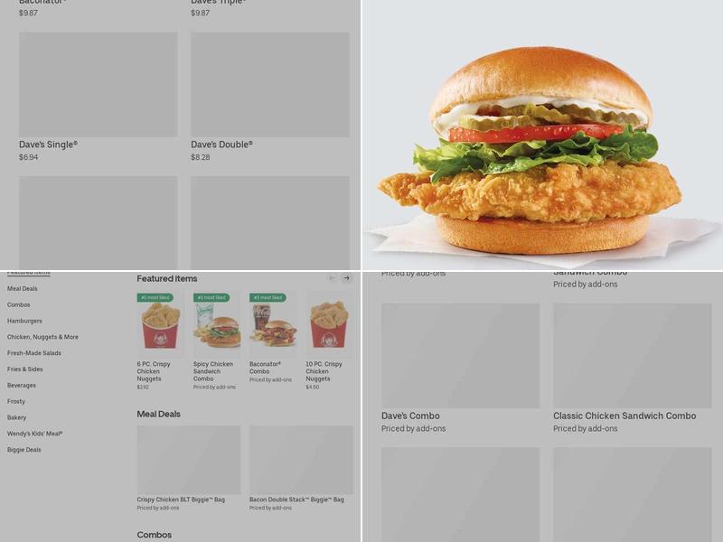 Wendy's Menu
