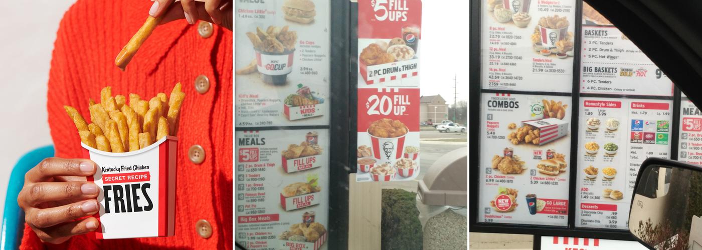 KFC Menu