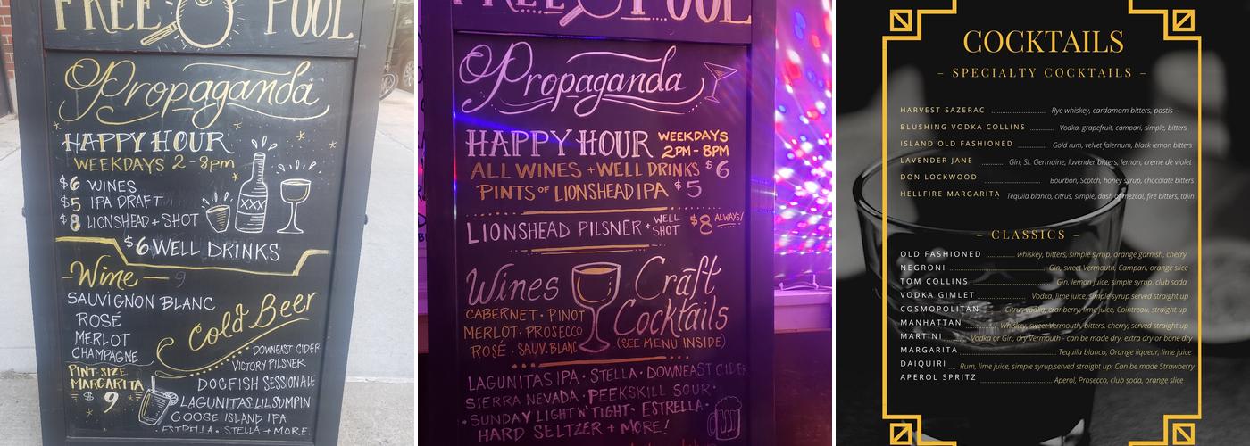Propaganda Menu