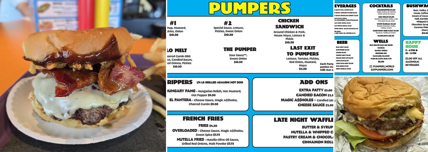 Pumpers Menu