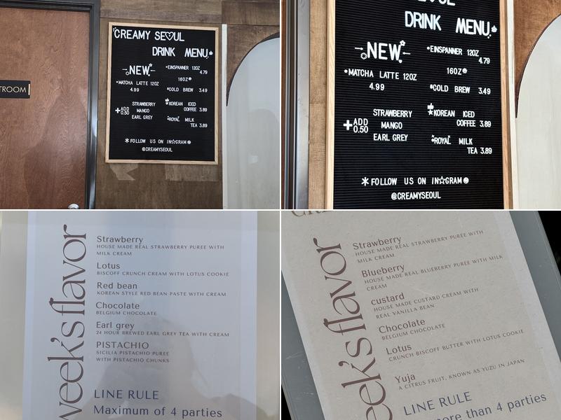 CREAMY SEOUL DONUT AND CAFE Menu