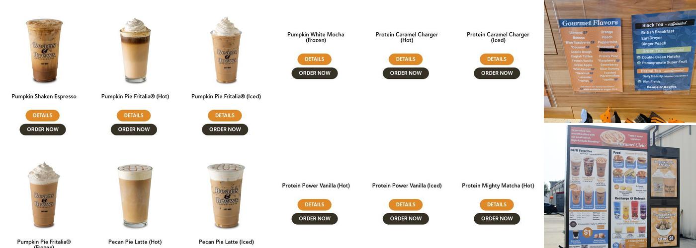 Beans & Brews Coffee House Menu