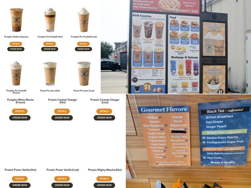 Beans & Brews Coffee House Menu