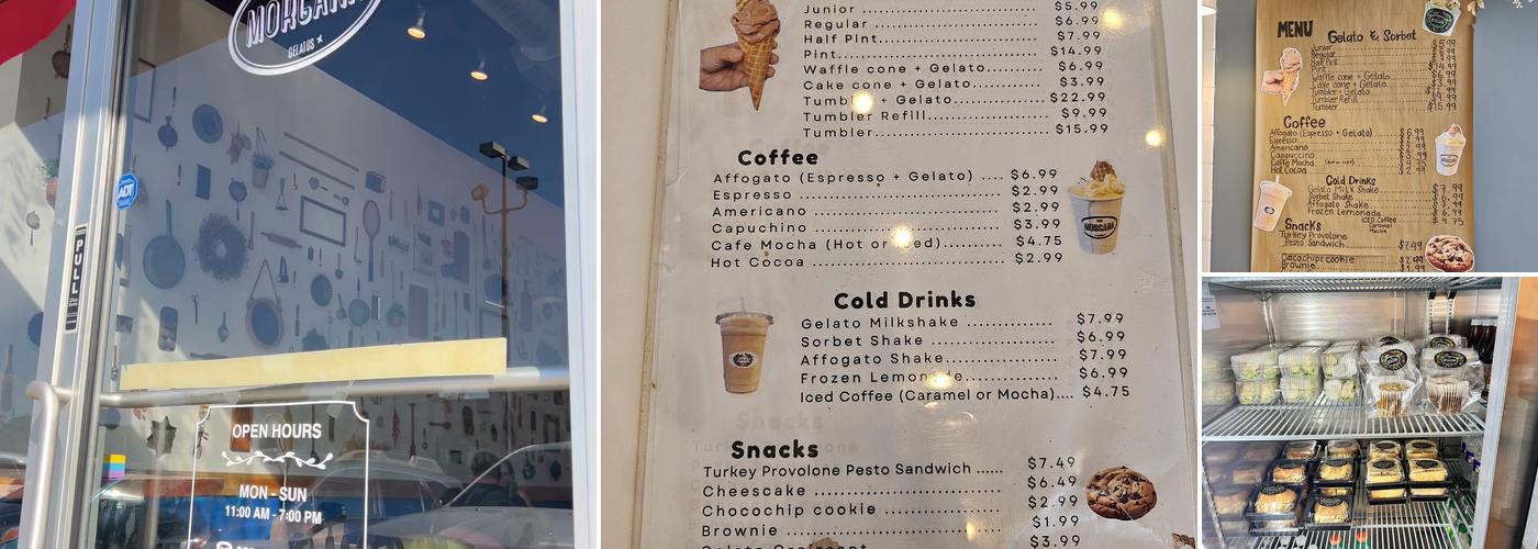 Casa Morgana Gelatos Menu
