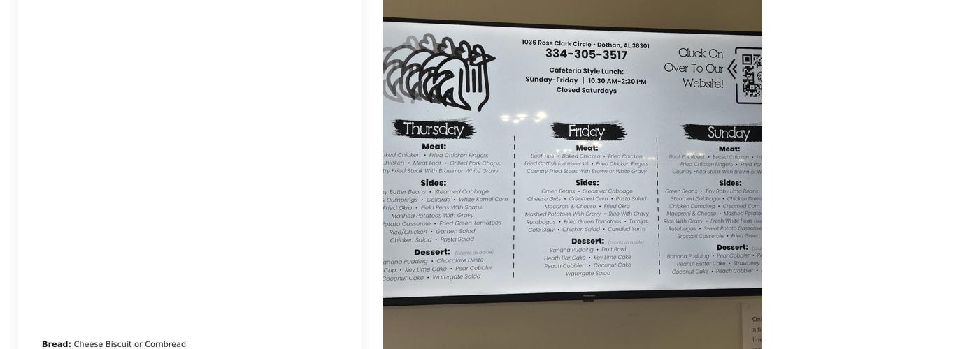 CB's Restaurant Menu