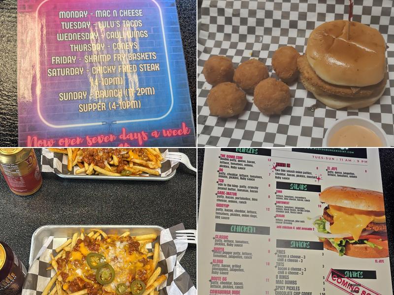 Ruby D’s Burger Joint Menu