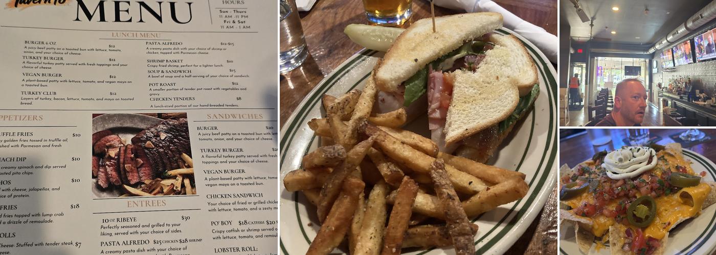 Tavern 18 Menu
