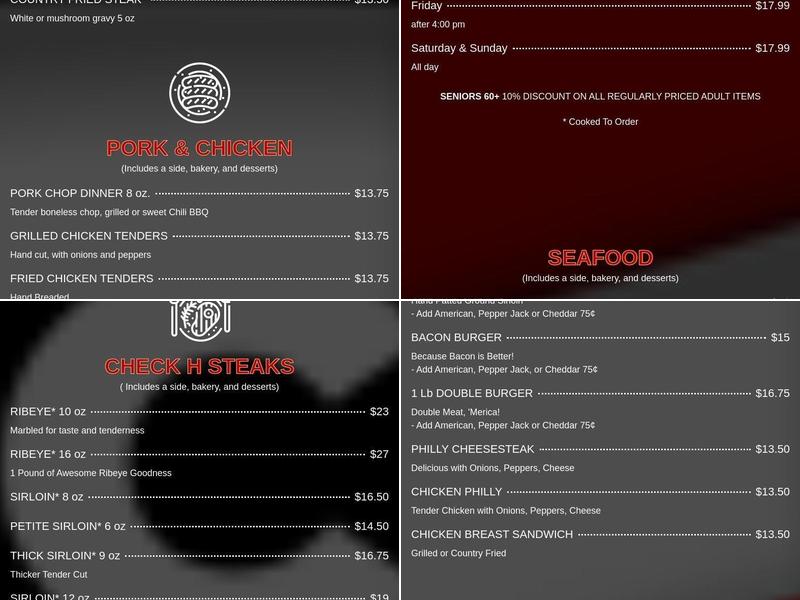 Check-H Grill & Buffet Menu