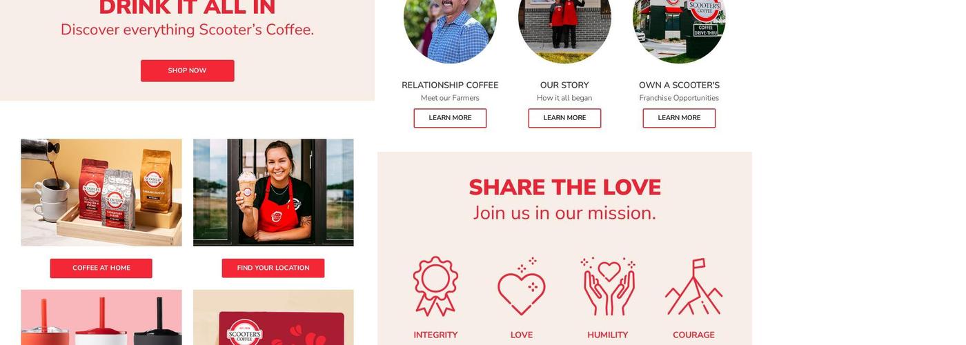 Scooter's Coffee Menu