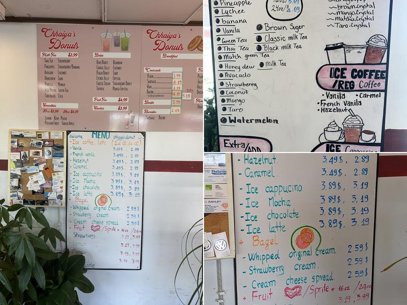 Chhaiya's Donuts Menu