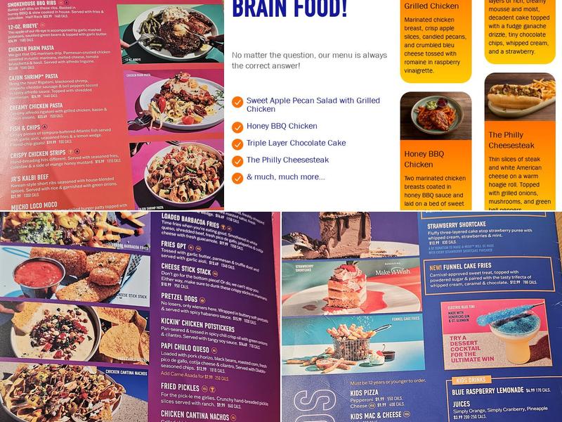 Dave & Buster's Ala Moana Menu
