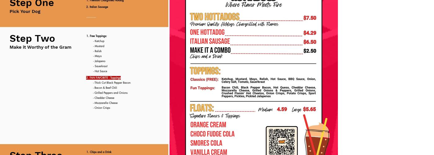 Hottadogs Menu