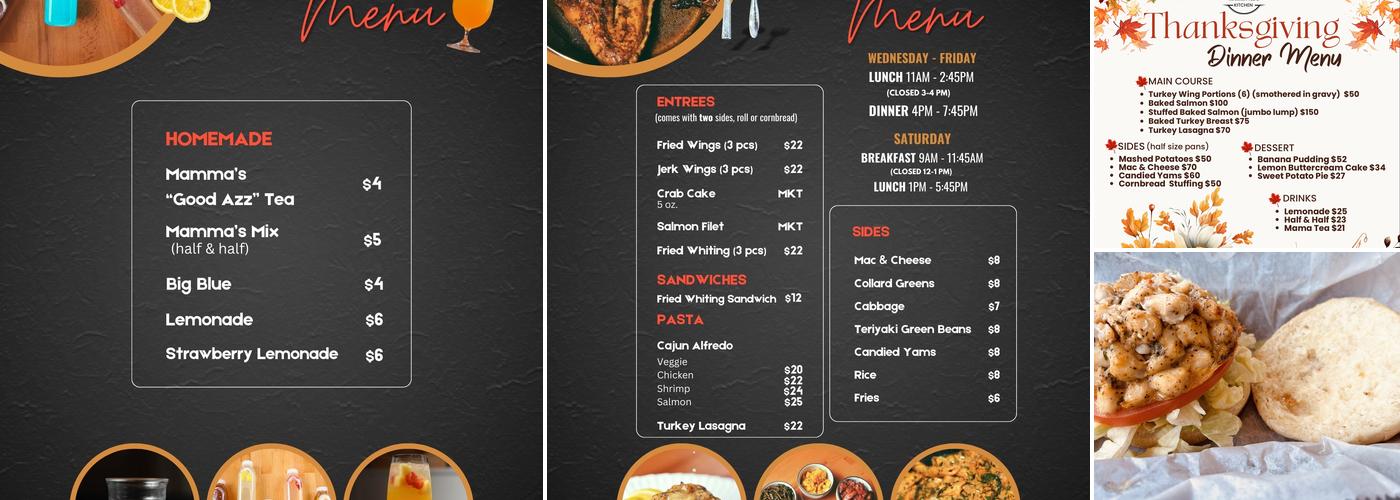 Mama Tee's Kitchen Menu
