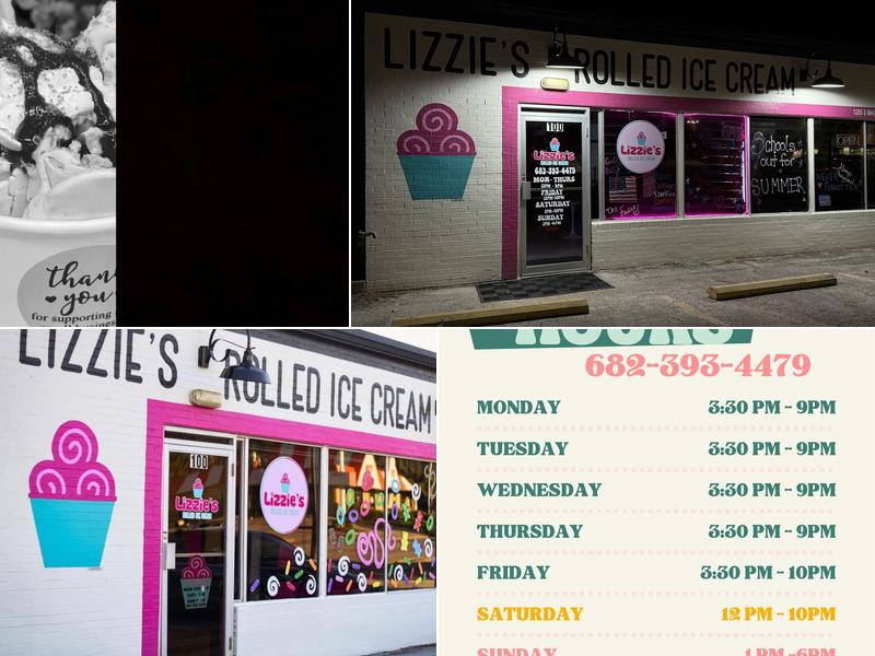 Lizzie's Rolled Ice Cream 1205 S Main St Suite 100, Weatherford