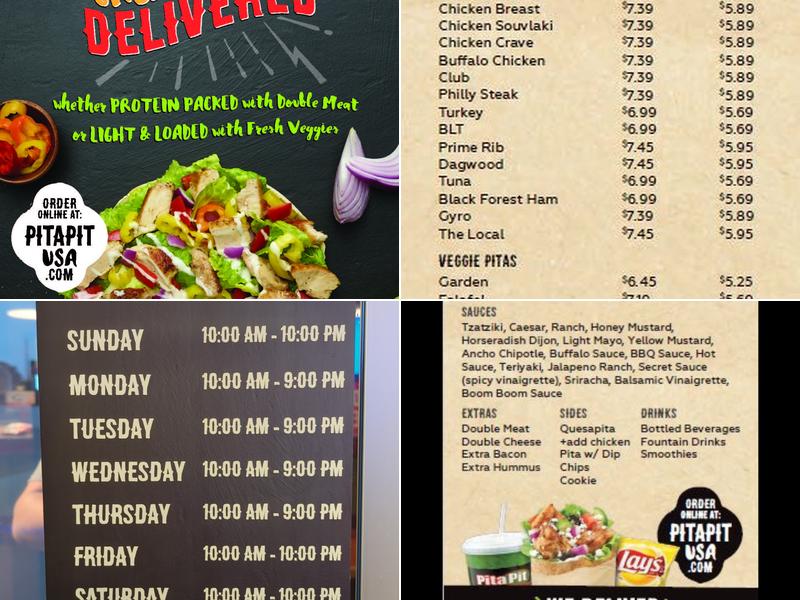Pita Pit Menu