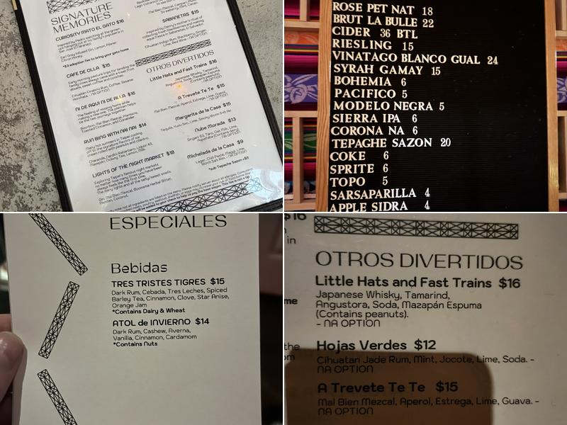 Providencia Menu