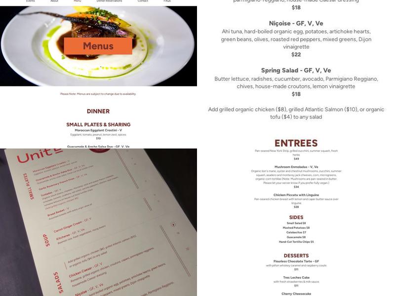 UNIT B, by Chocolate Maven Menu