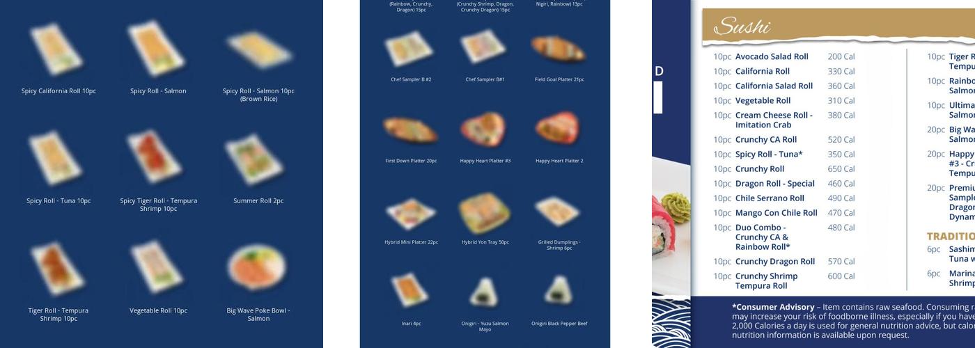 ZENSHI Handcrafted Sushi Menu