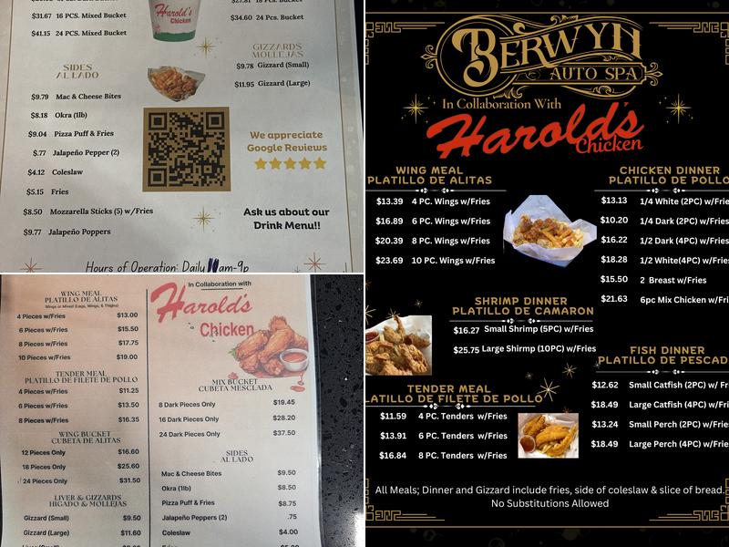Berwyn Harold's Chicken & Bar Menu