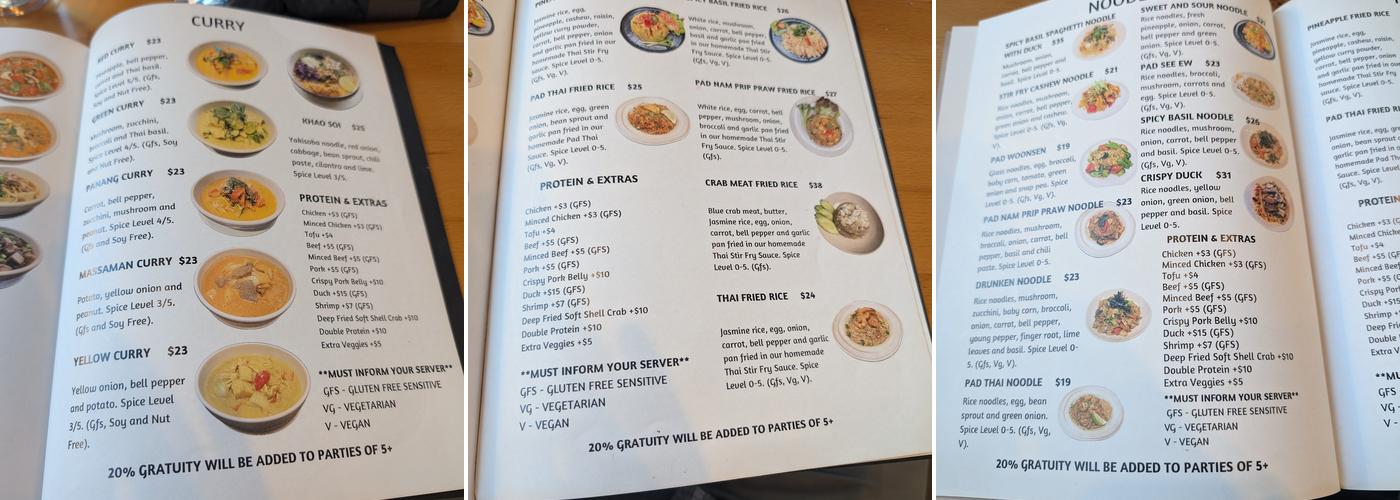 Thai Basil Big Sky Menu