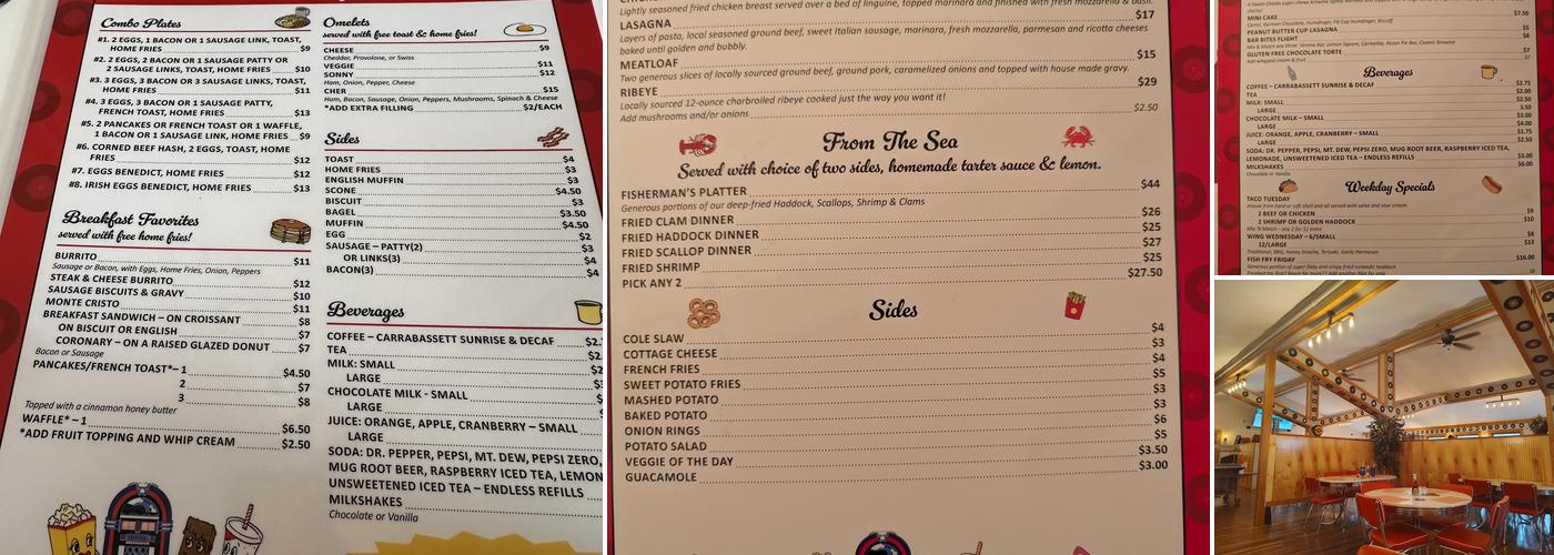 Sweet Cheeks Diner Menu