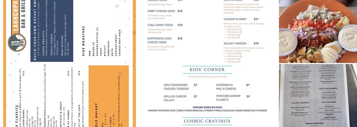 Launchpad Bar & Grill Menu
