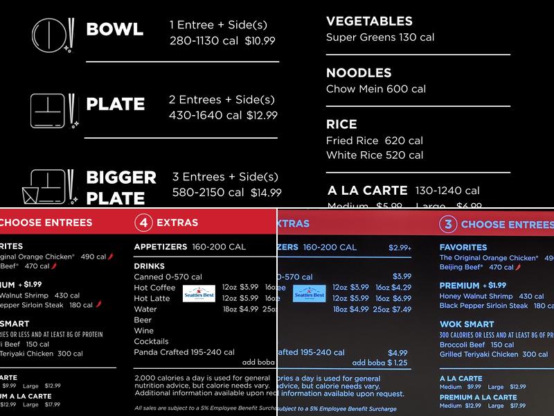 Panda Express Menu
