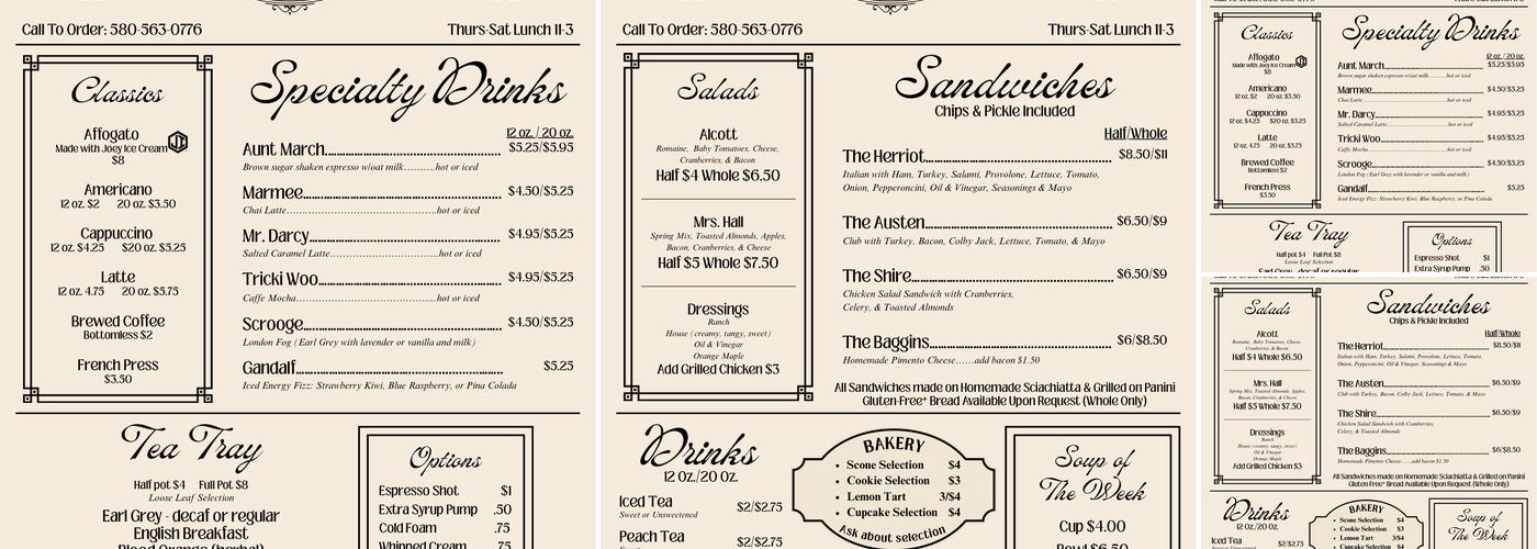 Second Breakfast Menu