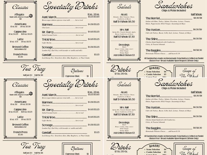 Second Breakfast Menu