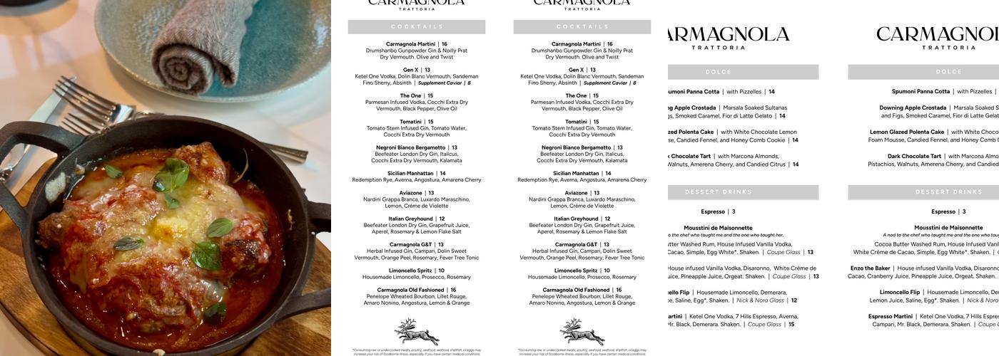 Carmagnola Menu