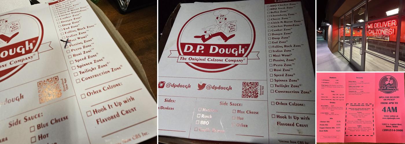 D.P. Dough Menu