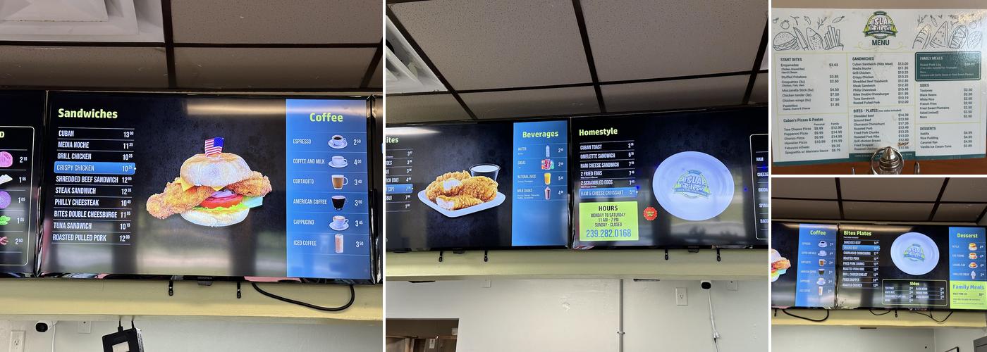 Isla Bites Restaurant Menu