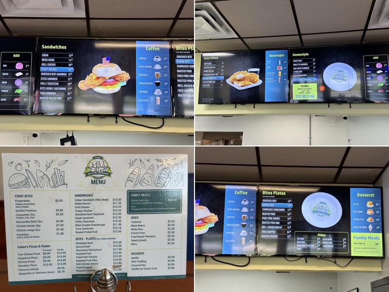 Isla Bites Restaurant Menu