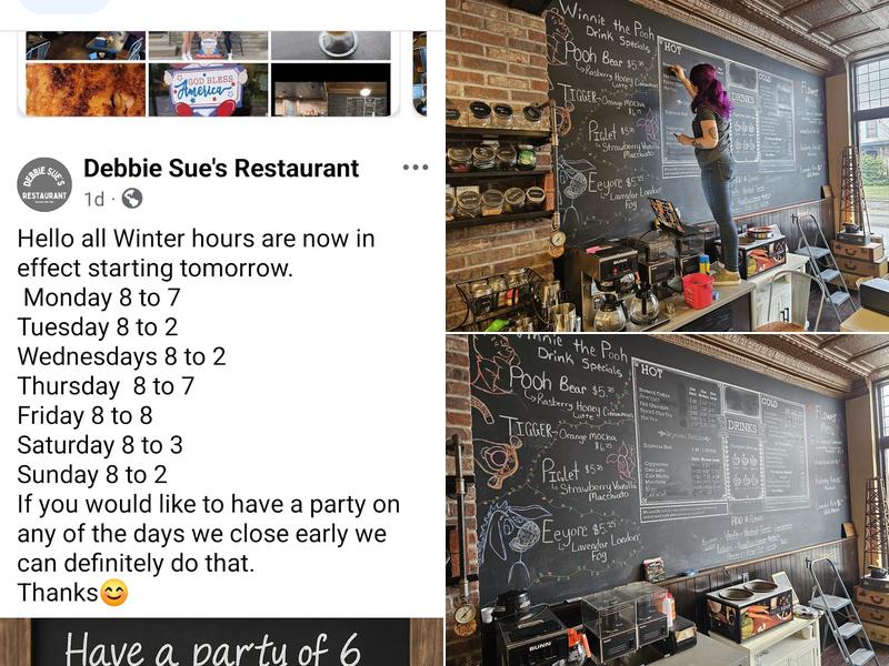 Debbie Sue's Restaurant & Specialty Coffees Menu