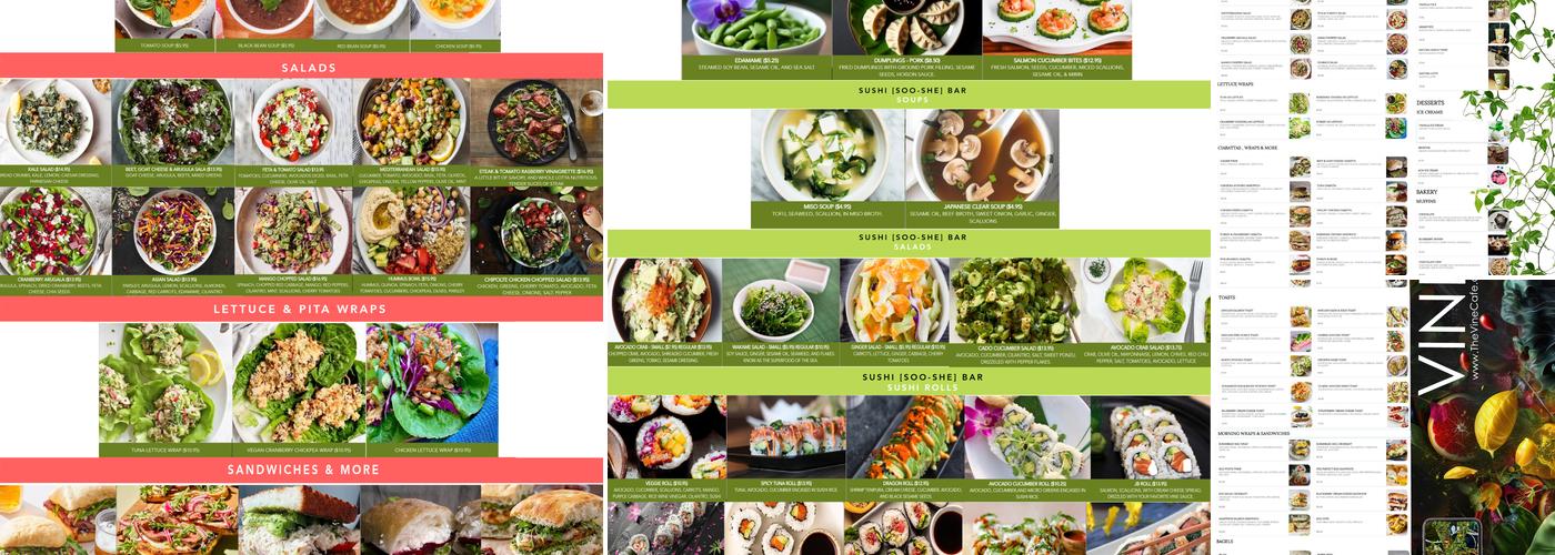 Vine Cafe Menu
