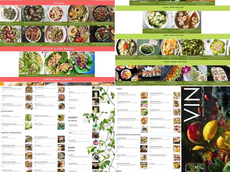 Vine Cafe Menu