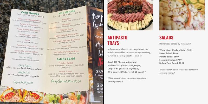 Neapolitan Gourmet II d/b/a Neapolitan II Menu